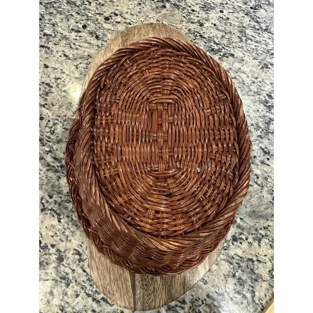 decorative wicker basket 9”